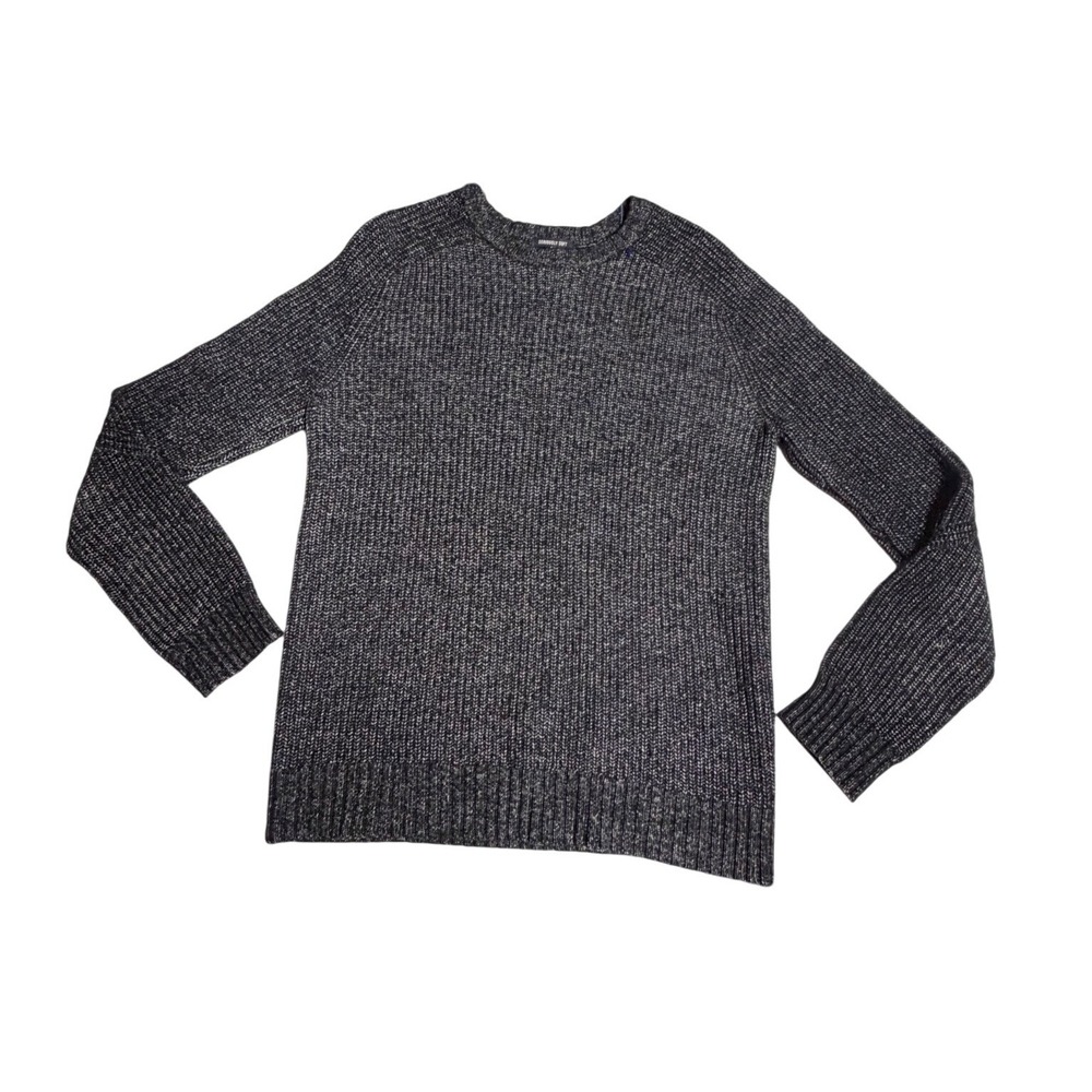 American Eagle Mens Seriously Soft Marled Knit Sweater Gray Classic Fit Small